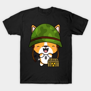 Cute corgi is a military pet T-Shirt